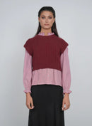 POINT CABLE KNIT VEST