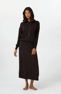 BY TESS CAMILLE BUTTONDOWN MOCKNECK SWEATER SET