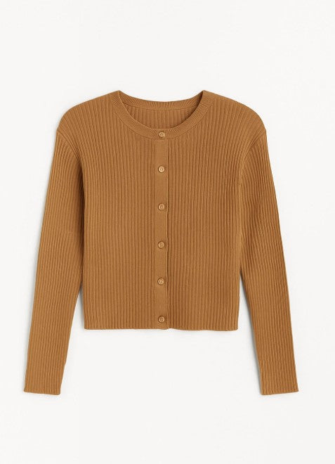 PEODE RIBBED CARDIGAN