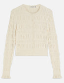 SCOTCH & SODA SMOCK STITCH CREW NECK CARDIGAN