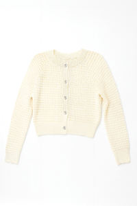 CARLUCCI CROCHET POINTELL SHORT CARDI