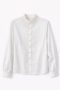 PAPER PARACHUTE BUTTONDOWN SHIRT W LACE COLLAR