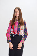 CHLOE & EMMA MULTI COLOR PRINTED BUTTONDOWN SHIRT