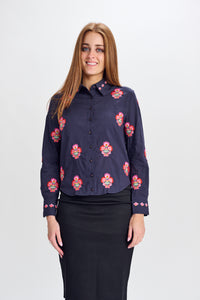 CHLOE & EMMA EMBROIDERED BOUQUET TOP