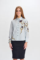 CHLOE & EMMA BUTTONDOWN PRINTED FLORAL SHIRT