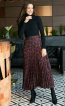 PASHMINA CHAIN PRINTED MAXI SKIRT