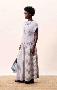 FRNCH STRIPED TEXTURED SKIRT