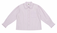 FRNCH SERENA RUFFLE STRIPED SHIRT