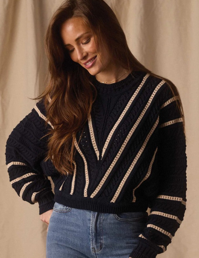 THE NORMAL BRAND CHEVRON SWEATER