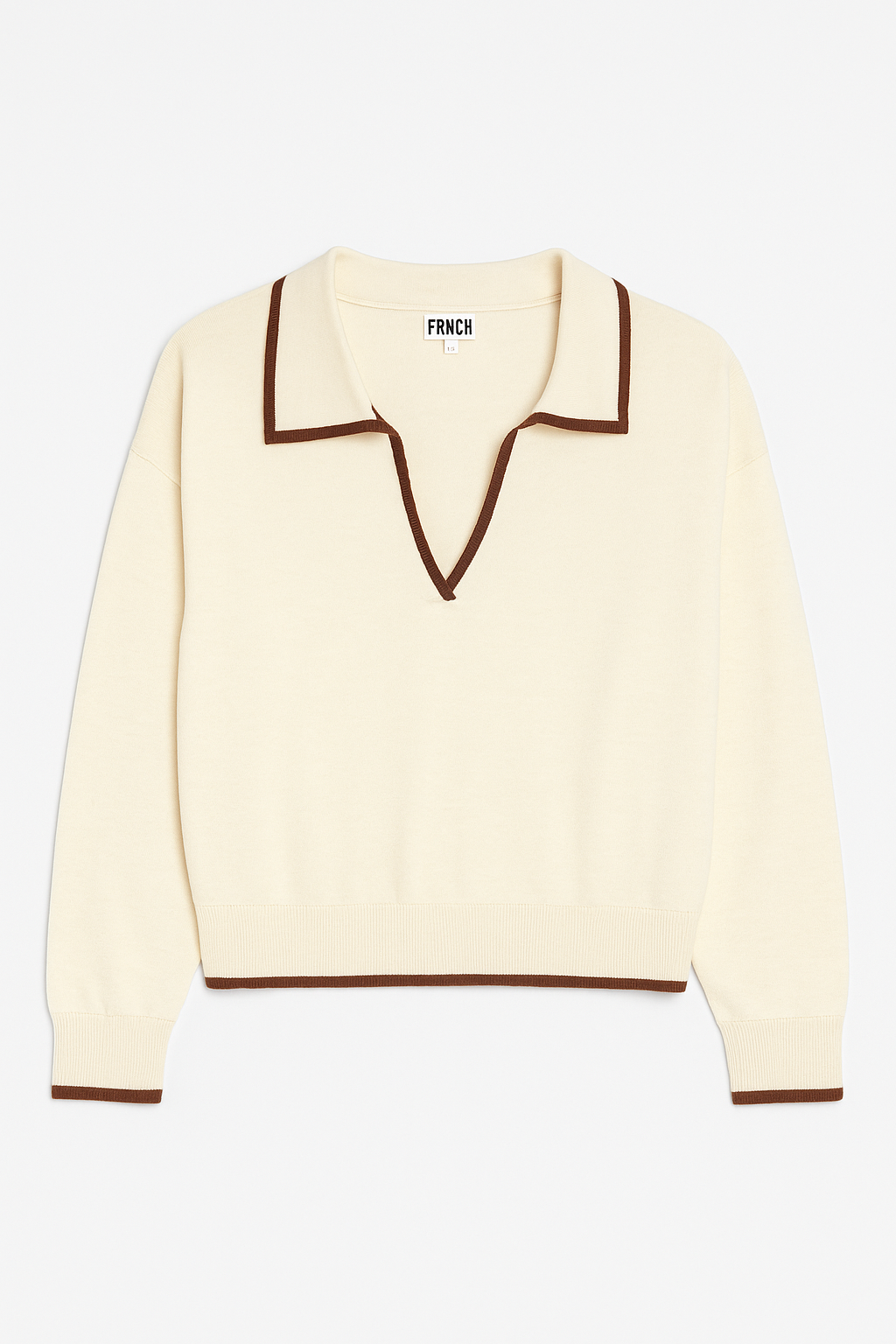 FRNCH COLORBLOCK SOFT COLLARED TOP