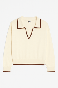 FRNCH COLORBLOCK SOFT COLLARED TOP