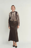 ELLIE MAKIR LEATHER SKIRT