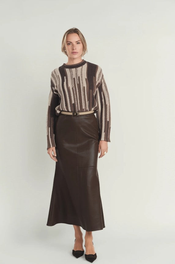 ELLIE MAKIR LEATHER SKIRT