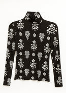 KUO Printed Turtleneck