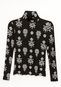 KUO Printed Turtleneck
