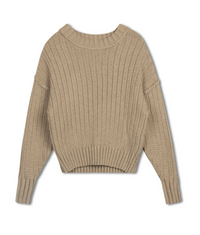 POINT CHUNKY CREW SWEATER