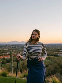 IN:05 LONG SLEEVE STRIPED TOP