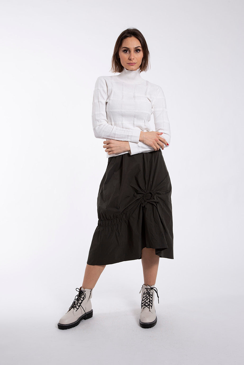 CONCEPT WINDOW PANE KNIT TURTLENECK