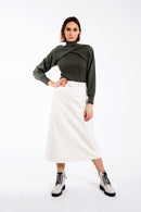 CONCEPT CROSSOVER TURTLENECK KNIT SWEATER