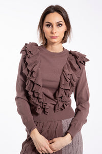 CONCEPT OVERLAY RUFFLY SWEATER