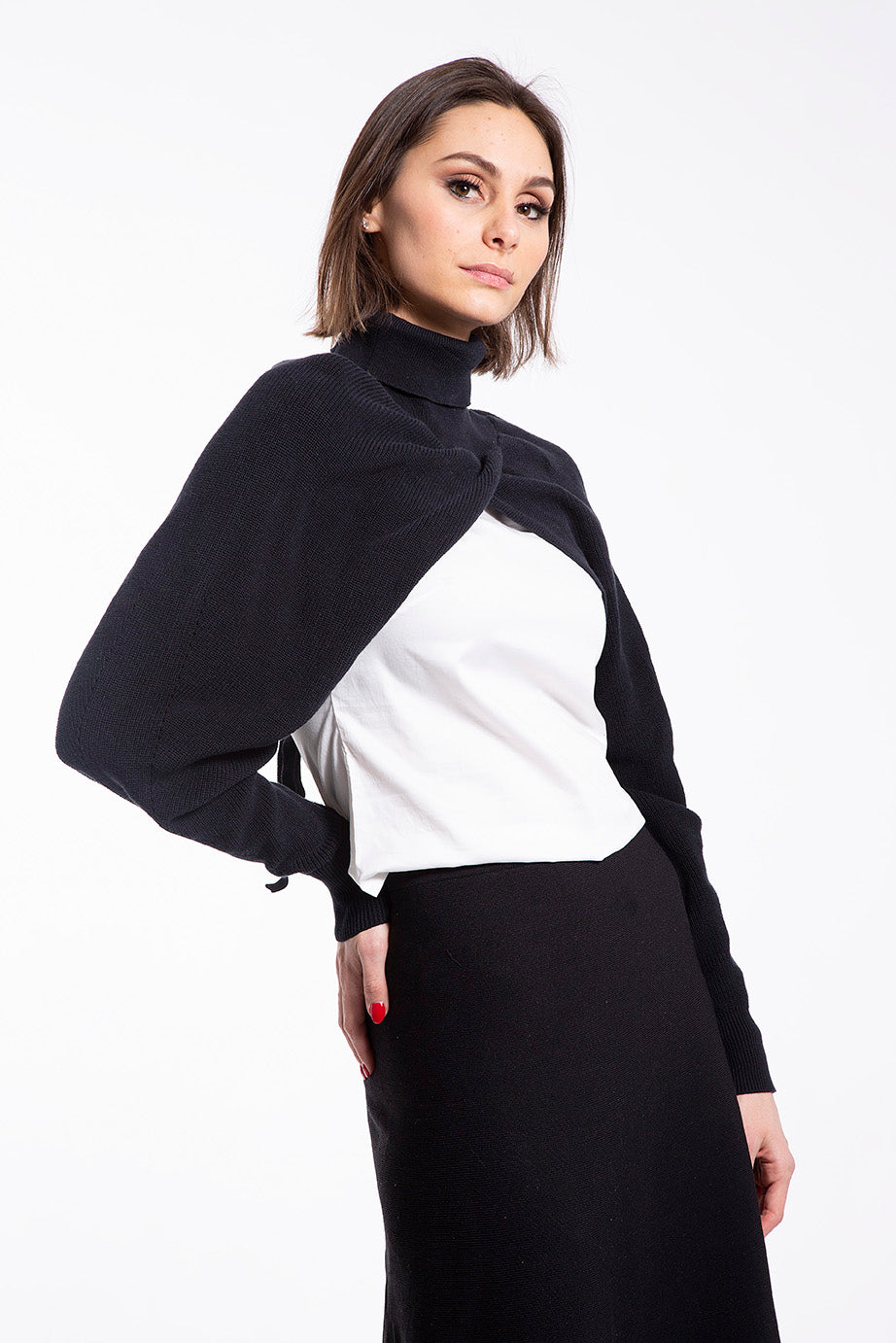 CONCEPT COLD SHOULDER COMBO TOP
