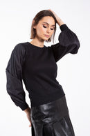 CONCEPT POOF SLEEVE SWEATER
