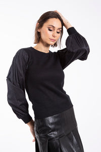 CONCEPT POOF SLEEVE SWEATER