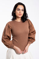 CONCEPT POOF SLEEVE SWEATER