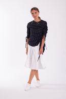 CONCEPT PULLEY DETAIL CHECKED BLOUSE