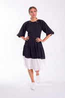 CONCEPT COLORBLOCK TIERED DRESS