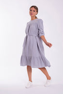 CONCEPT GAUZE RUFFLE BOTTOM DRESS