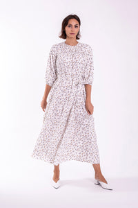CONCEPT RUCHED DETAIL FLORAL MIDI