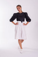 CONCEPT VINTAGE BIB DETAIL BLOUSE