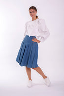 CONCEPT VINTAGE BIB DETAIL BLOUSE