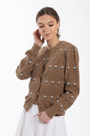 CONCEPT FLORAL EMBROIDERED CARDI