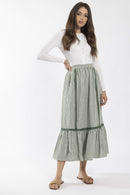 CONCEPT GINGHAM MIDI SKIRT