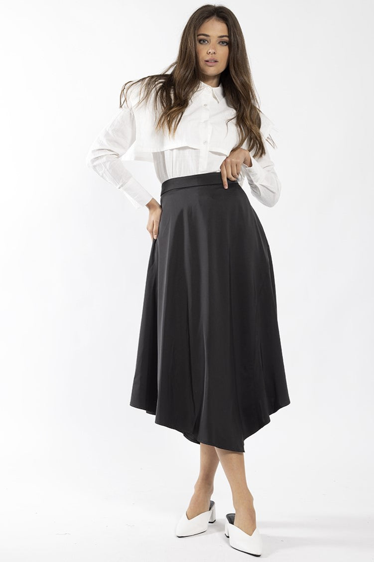 CONCEPT ASYMMETRIC SLIP SKIRT