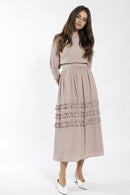 CONCEPT TEXTURED SMOCKED CUFF TOP