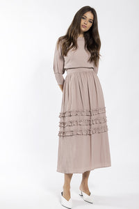 CONCEPT TEXTURED SMOCKED CUFF TOP