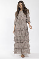 CONCEPT FLORAL RUFFLE TIER MAXI DRESS