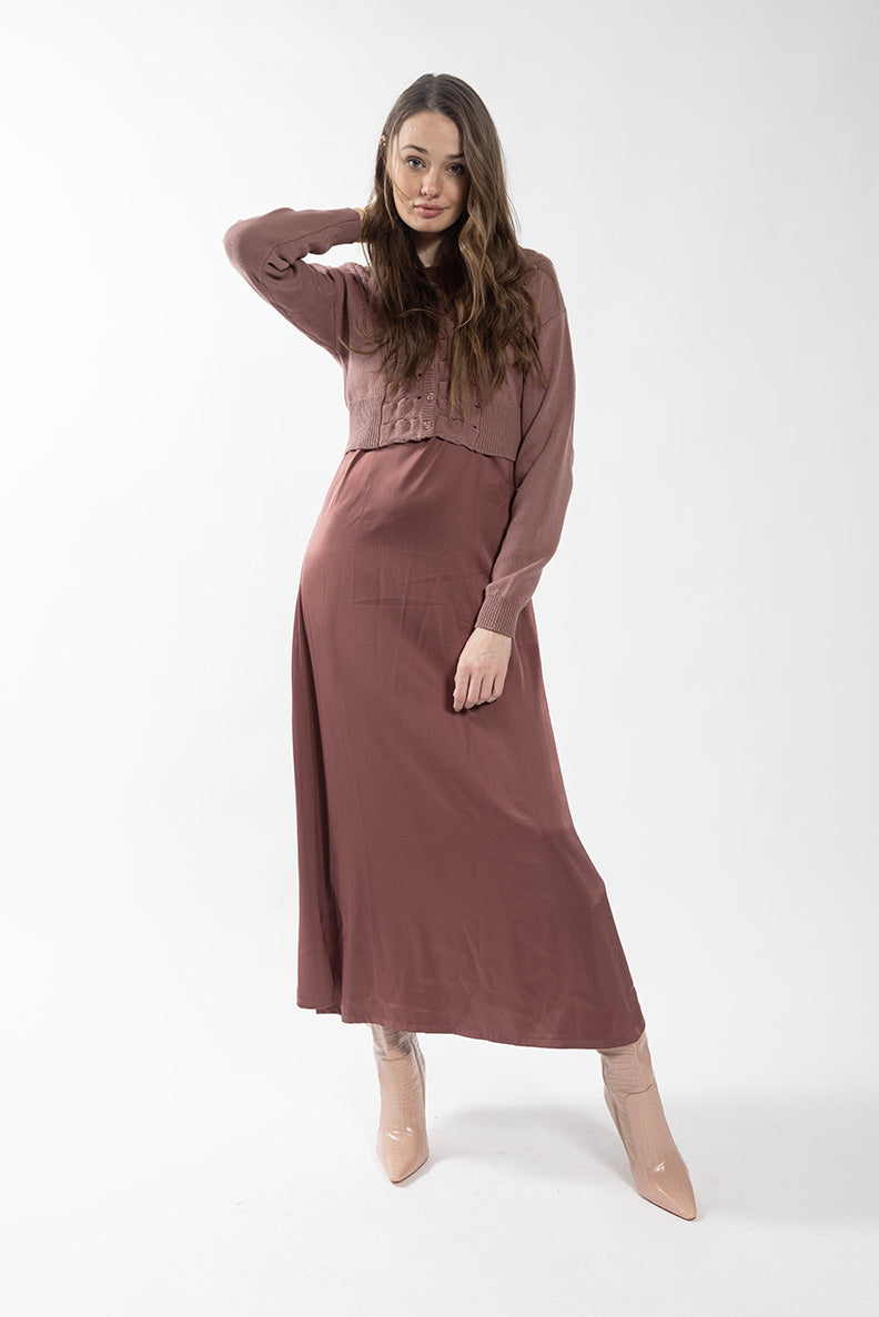 CONCEPT POINTELLE CROP CARDI