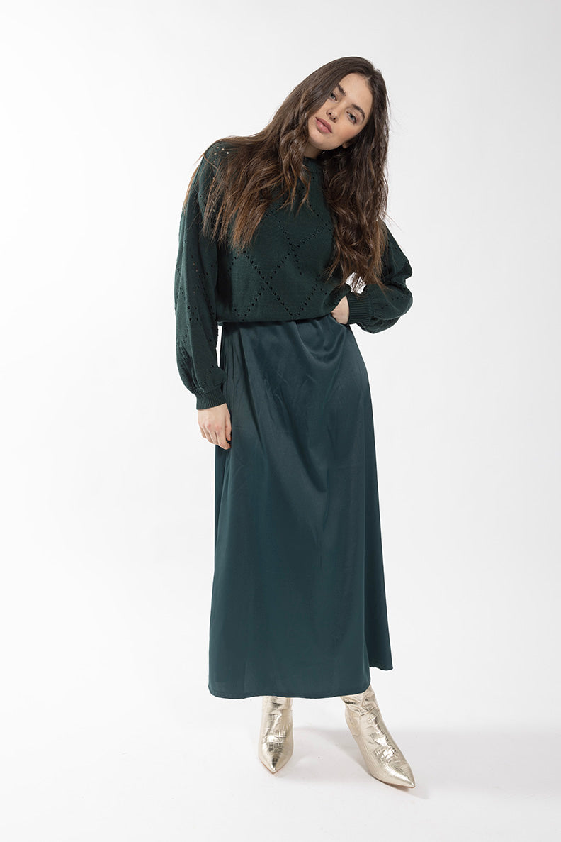 CONCEPT DIAMOND POINTELLE SWEATER