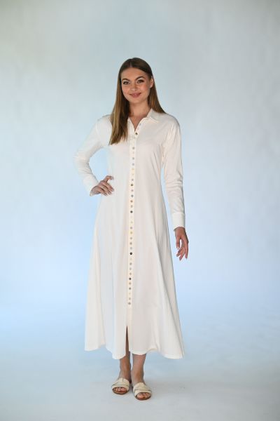 CONCEPT RAINBOW BUTTON SHIRTDRESS