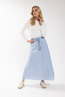 CONCEPT Braided Belt Mock Wrap Skirt