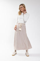 CONCEPT Braided Belt Mock Wrap Skirt