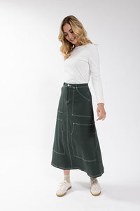 CONCEPT Contrast Stitch Pocket Skirt