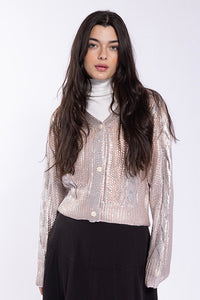 Concept Metallic Foil Cable Cardi