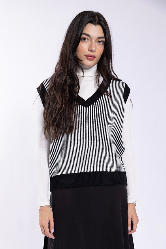 Concept Two Tone Knit Vest