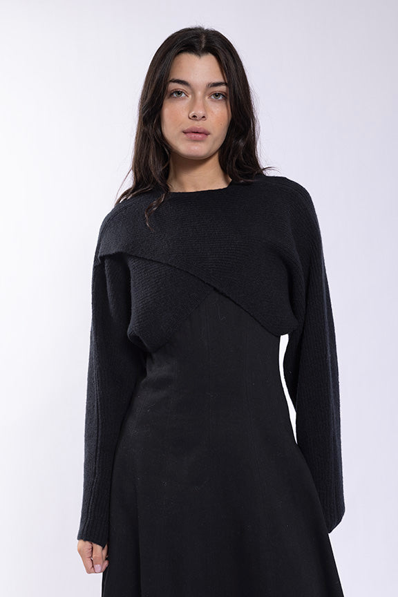 Concept Crossover Cropped Sweater