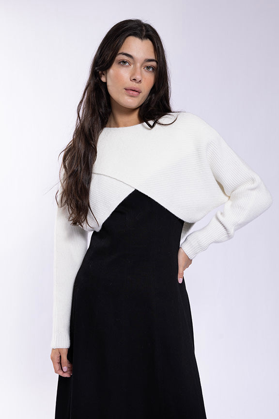 Concept Crossover Cropped Sweater